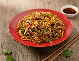 Жареная Лапша с морепродуктами